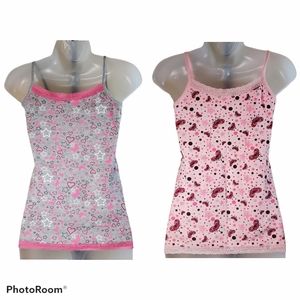 2 Canyon River XL Girl Tank Top Butterflies Hearts